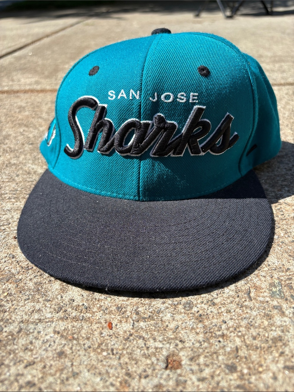 NHL San Jose Sharks Teal and Black Snapback Hat